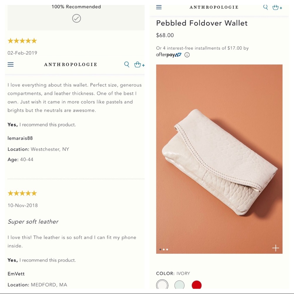 🆕NWT Anthropologie real leather textured wallet - Picture 8 of 8
